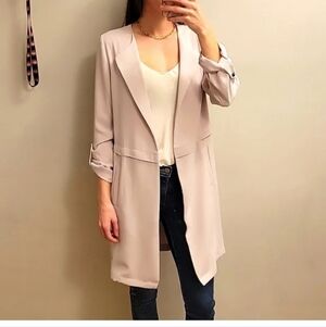 Philosophy  cardigan  cover up trench blazer lightweight.  Pink / lilac. Sz 2x